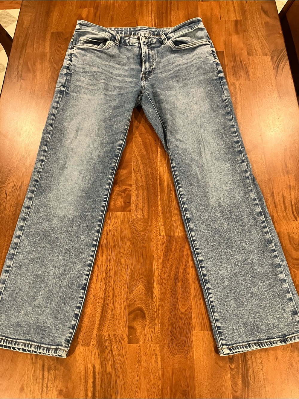 Buffalo David Bitton Light Blue Washed Straight Jeans